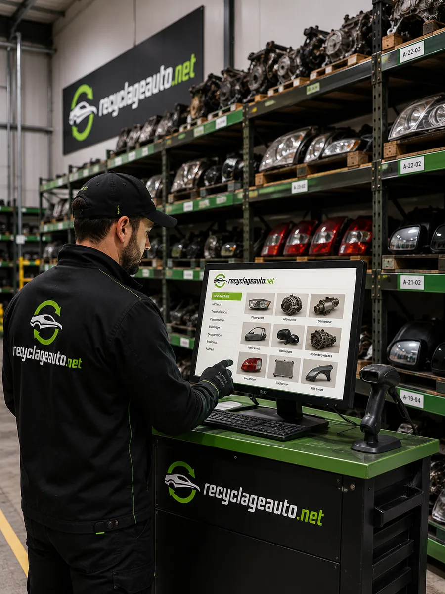 Consultation de l'inventaire de pièces d'autos recyclées