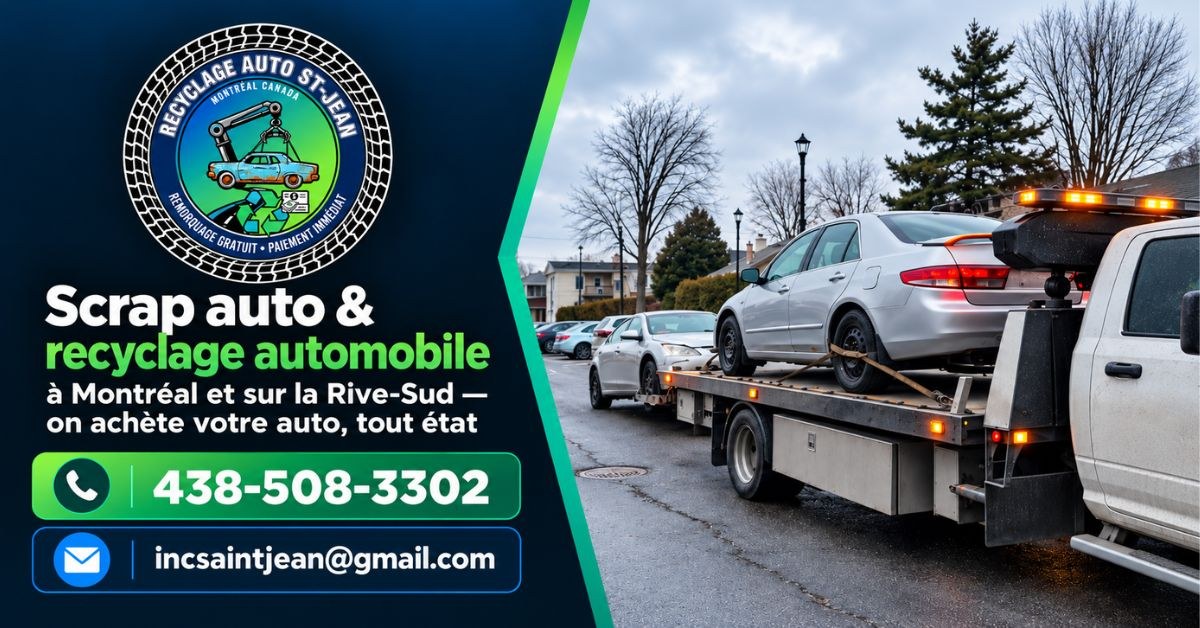 Bannière Recyclage d’auto st-Jean